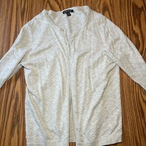 Hilary Radley Grey Cardigan Sweater